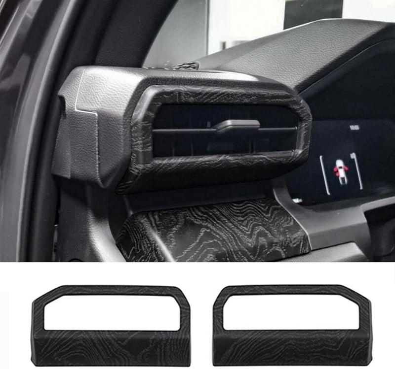 BORUIEN Dashboard Air Vent Outlet Cover for Toyota Tacoma 2024 2025 and 4Runner 2025 Interior Accessories Center Console Side Frame Decor Trim Cover (Black Wood Grain, Air Vent Cover) - Image 2